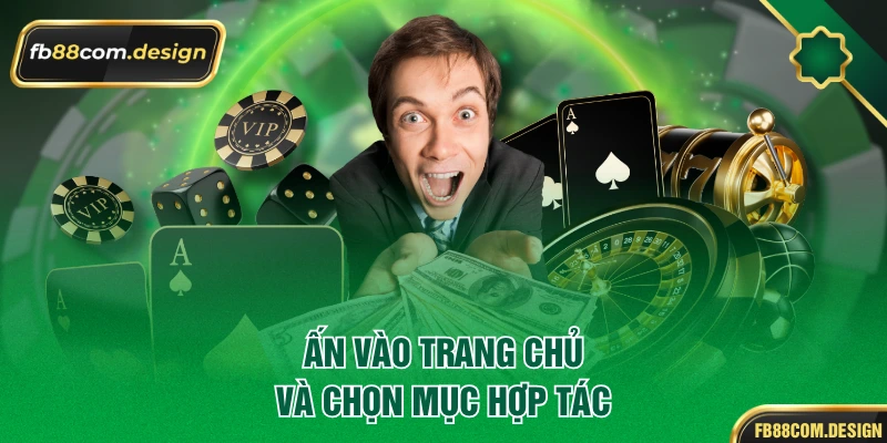 Ấn vào trang chủ và chọn mục hợp tác