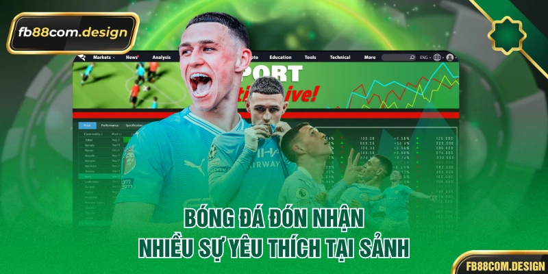 Bóng đá đón nhận nhiều sự yêu thích tại sảnh
