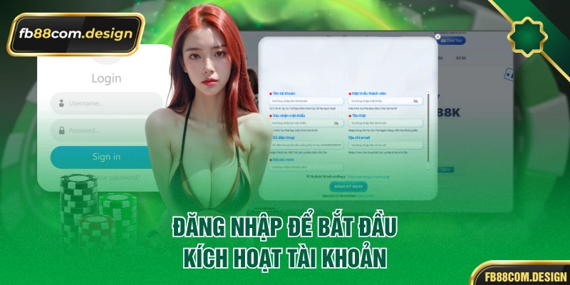 Đăng nhập để bắt đầu kích hoạt tài khoản